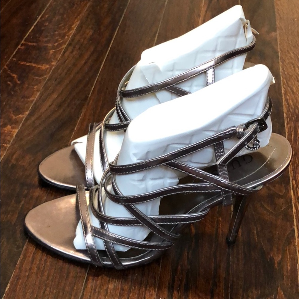 Guess Strappy Metallic Heels